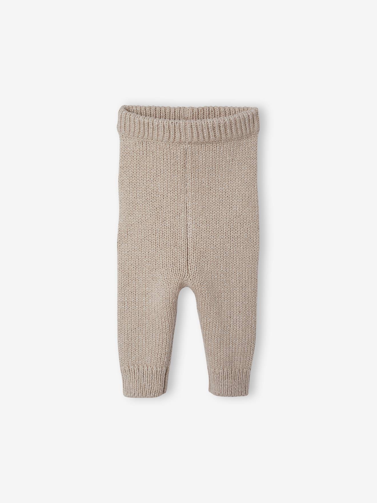 3-Piece Knitted Set: Jumper + Trousers + Socks for Newborns - marl
