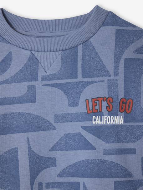 All-Over Print Sweatshirt for Boys, HAPPY LA printed blue - vertbaudet enfant 