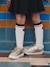 Leather Hook-&-Loop Trainers for Children, Designed for Autonomy gold+printed beige - vertbaudet enfant 