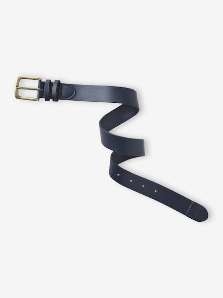 Classic Belt for Boys dark brown+navy blue - vertbaudet enfant 