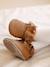 Elasticated, Lined Slippers in Soft Leather for Babies set brown - vertbaudet enfant 
