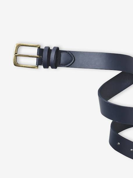Classic Belt for Boys dark brown+navy blue - vertbaudet enfant 