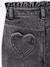 Jean fille mom poches coeur denim gris+gris+stone - vertbaudet enfant 