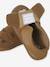 Indoor Shoes in Smooth Leather with Hook-&-Loop Strap, for Babies brown+indigo+pale blue+printed blue - vertbaudet enfant 