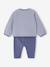 Ensemble naissance molletonné gilet + pantalon bleu+écru - vertbaudet enfant 