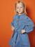 Fancy Denim Dress for Girls medium blue - vertbaudet enfant 