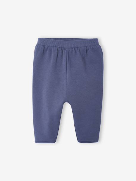 Ensemble naissance molletonné gilet + pantalon bleu+écru - vertbaudet enfant 