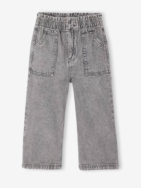 Wide Leg Carpenter Jeans for Girls denim grey+light blue+medium blue - vertbaudet enfant 