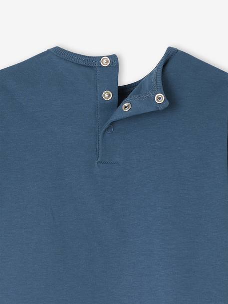 Long-sleeved baby t-shirt peacock blue - vertbaudet enfant 