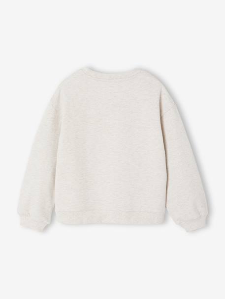 Girl's Tic Tac sweatshirt marl beige - vertbaudet enfant 