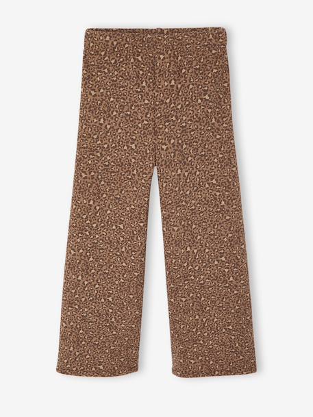 Legging fille large polaire marine+marron imprimé - vertbaudet enfant 