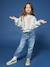 Cropped Sweatshirt with Glittery Detail for Girls marl grey - vertbaudet enfant 