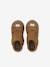 Indoor Shoes in Smooth Leather with Hook-&-Loop Strap, for Babies brown+indigo+pale blue+printed blue - vertbaudet enfant 