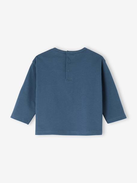 Long-sleeved baby t-shirt peacock blue - vertbaudet enfant 