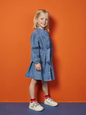 -Robe fille en jean 