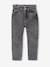 Jean fille mom poches coeur denim gris+gris+stone - vertbaudet enfant 