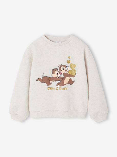 Girl's Tic Tac sweatshirt marl beige - vertbaudet enfant 