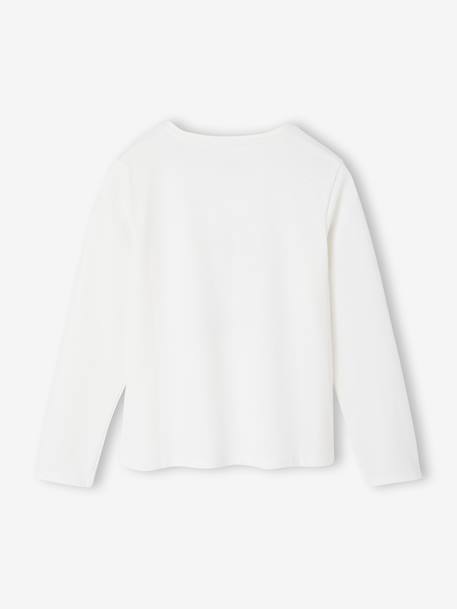T-shirt motif danseuse sport fille manches longues écru - vertbaudet enfant 