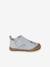 Indoor Shoes in Smooth Leather with Hook-&-Loop Strap, for Babies brown+indigo+pale blue+printed blue - vertbaudet enfant 