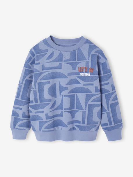 All-Over Print Sweatshirt for Boys, HAPPY LA printed blue - vertbaudet enfant 