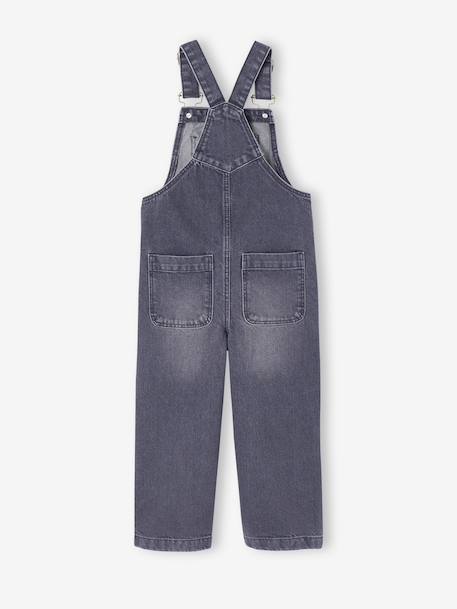 Wide-Leg Denim Dungarees for Girls black denim+denim grey+stone - vertbaudet enfant 