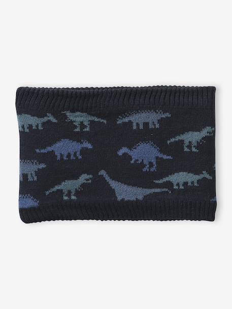 Ensemble garçon bonnet + snood + moufles/gants « Dinos » marine - vertbaudet enfant 