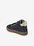 Lace-up and elasticated high-top leather trainers for babies navy blue - vertbaudet enfant 
