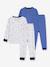 Pack of 2 Printed Cotton Pyjamas for Children, PETIT BATEAU blue - vertbaudet enfant 