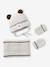 'Bear' Beanie, Snood & Mittens Set for Babies clay beige - vertbaudet enfant 