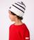 PETIT BATEAU striped beanie for children in knitted fabric with fleece lining navy blue - vertbaudet enfant 