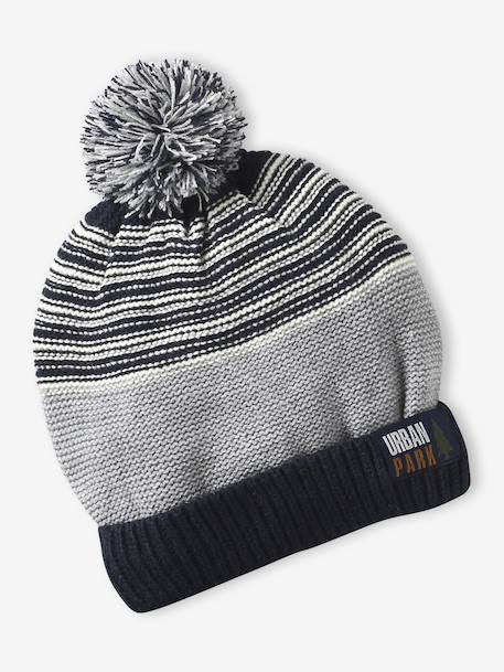 Urban Park beanie + snood + mittens/gloves set for boys marl grey - vertbaudet enfant 