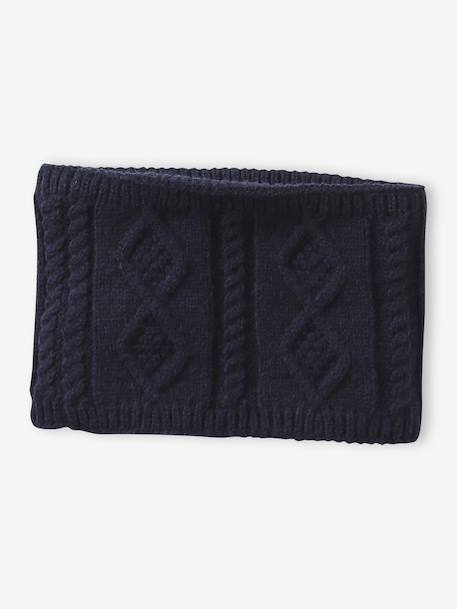 Beanie, Snood & Mittens Set for Baby Boys ink blue - vertbaudet enfant 