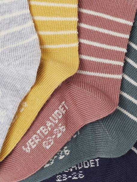 Lot de 5 paires de chaussettes bébé garçon marine - vertbaudet enfant 