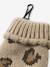 Leopard Heart Beanie, Snood & Mittens Set for Babies taupe - vertbaudet enfant 
