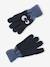 Boys' beanie + snood + mittens/gloves 'Monster' set navy blue - vertbaudet enfant 