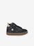 Lace-up and elasticated high-top leather trainers for babies navy blue - vertbaudet enfant 