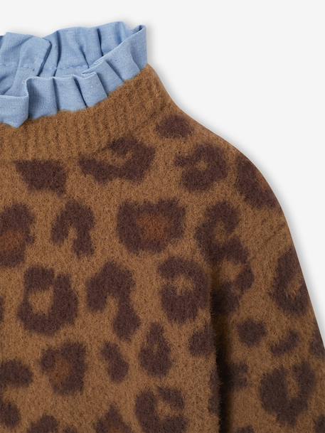 Leopard chambray baby jumper brown - vertbaudet enfant 