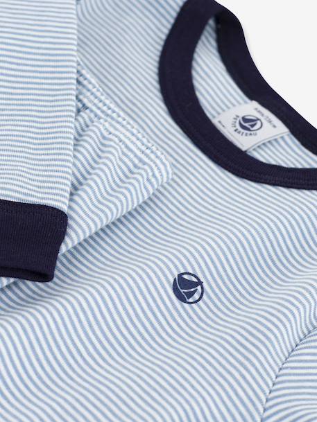 Striped Cotton Pyjamas for Children, PETIT BATEAU grey - vertbaudet enfant 