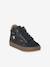 Lace-up and elasticated high-top leather trainers for babies navy blue - vertbaudet enfant 