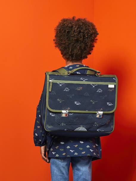 Satchel + dinosaur pencil case for boys indigo - vertbaudet enfant 