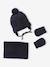 Beanie, Snood & Mittens Set for Baby Boys ink blue - vertbaudet enfant 
