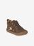 Soft leather lace-up ankle boots for baby's first steps brown+fuchsia+rose - vertbaudet enfant 