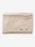 Embroidered heart set with beanie, snood and baby mittens golden beige - vertbaudet enfant 