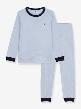Boys-Striped Cotton Pyjamas for Children, PETIT BATEAU 