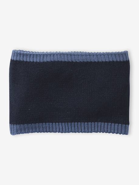 Ensemble garçon bonnet + snood + moufles/gants « Monstre » marine - vertbaudet enfant 
