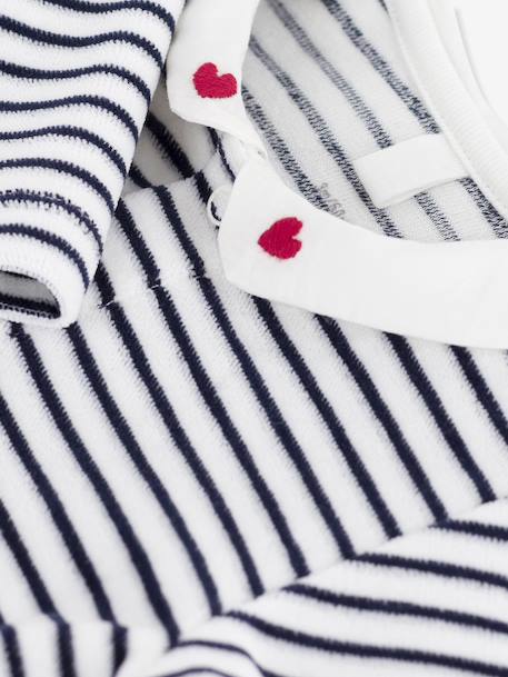 Pyjama bébé en velours à col imprimé marine - vertbaudet enfant 