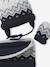Jacquard Beanie, Snood & Mittens Set for Babies marl grey - vertbaudet enfant 