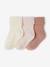 Pack of 3 pairs of baby girls' socks pale pink - vertbaudet enfant 