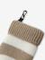 Striped Peruvian beanie, snood and mittens set for babies striped beige - vertbaudet enfant 
