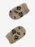 Leopard Heart Beanie, Snood & Mittens Set for Babies taupe - vertbaudet enfant 
